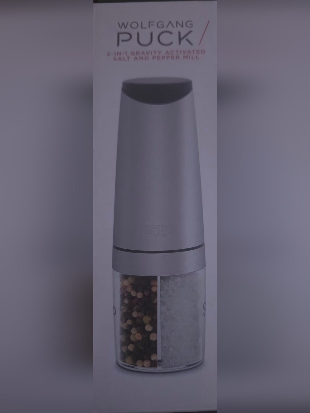 Wolfgang Puck 2-in-1 Gravity Salt & Pepper Mill - Silver